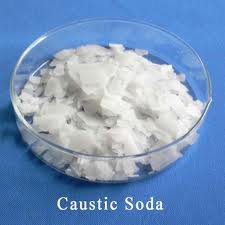 Caustic soda in petri dish